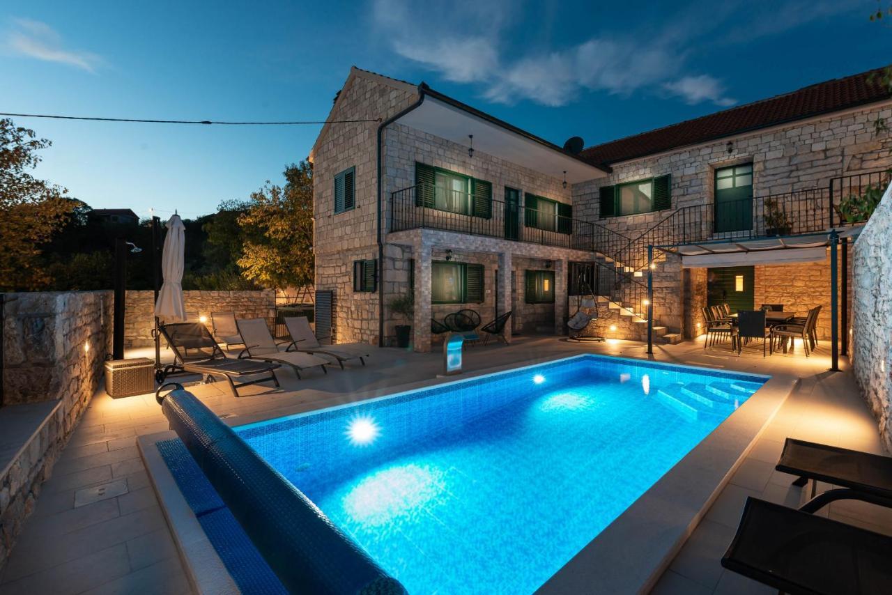 Stone Villa Didovi Snovi With Heated Pool Lisane Ostrovicke Bagian luar foto
